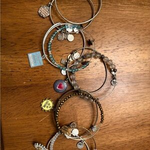 Silver and Gold Charm Bracelet Set